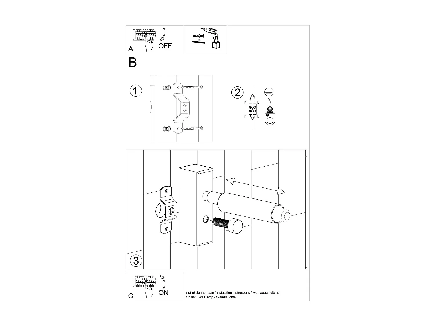 Single Strahler Reading Wall Lamp White G9 Einzelstrahler-Lesewandleuchte Weiß G9