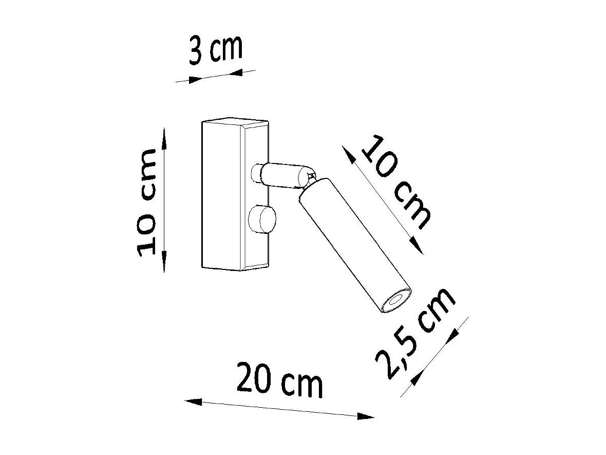 Wandlampen Eyetech Modern Van  - 1 Lichtbronnen - L.3 X H.20 Cm - Wit