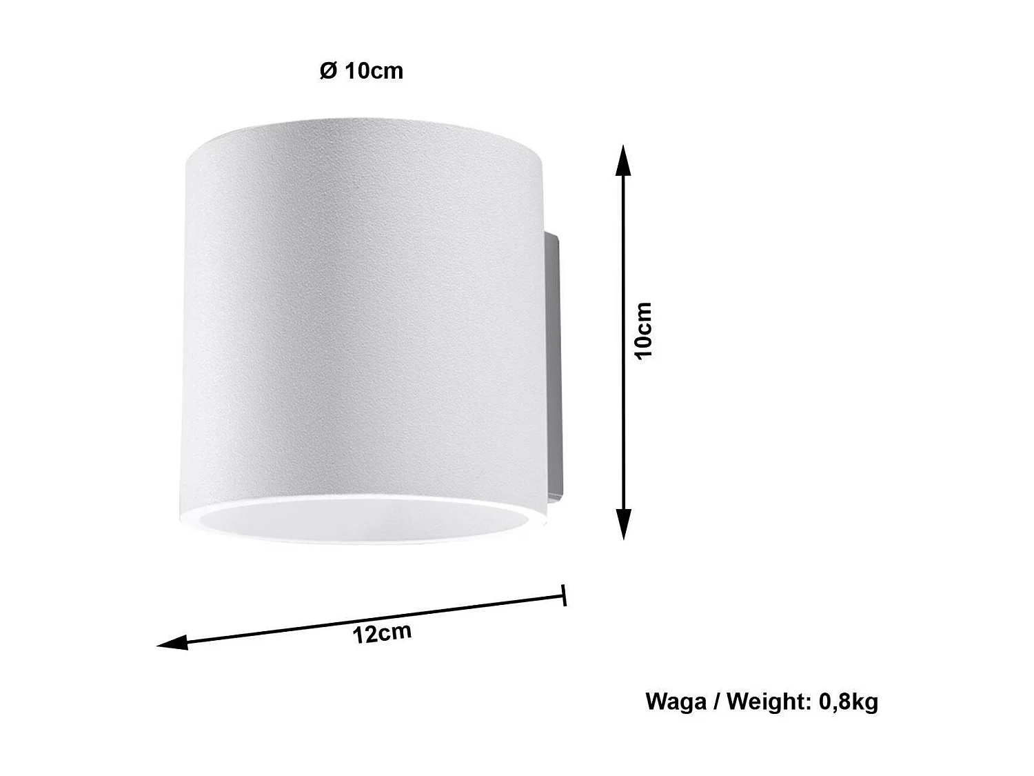 Sollux ORBIS 1 Applique Murale Light Up Down Blanc, G9