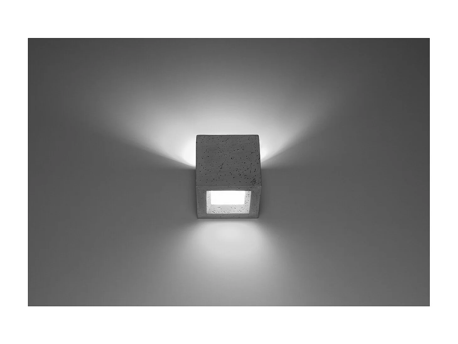 Sollux Lighting Leo Applique murale Up & Down gris béton, 12 cm