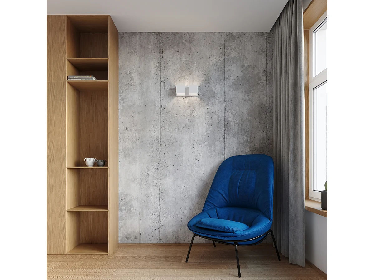 Twin Square Up & Down Wall Lamp White G9 Twin Square Up & Down Wandleuchte Weiß G9