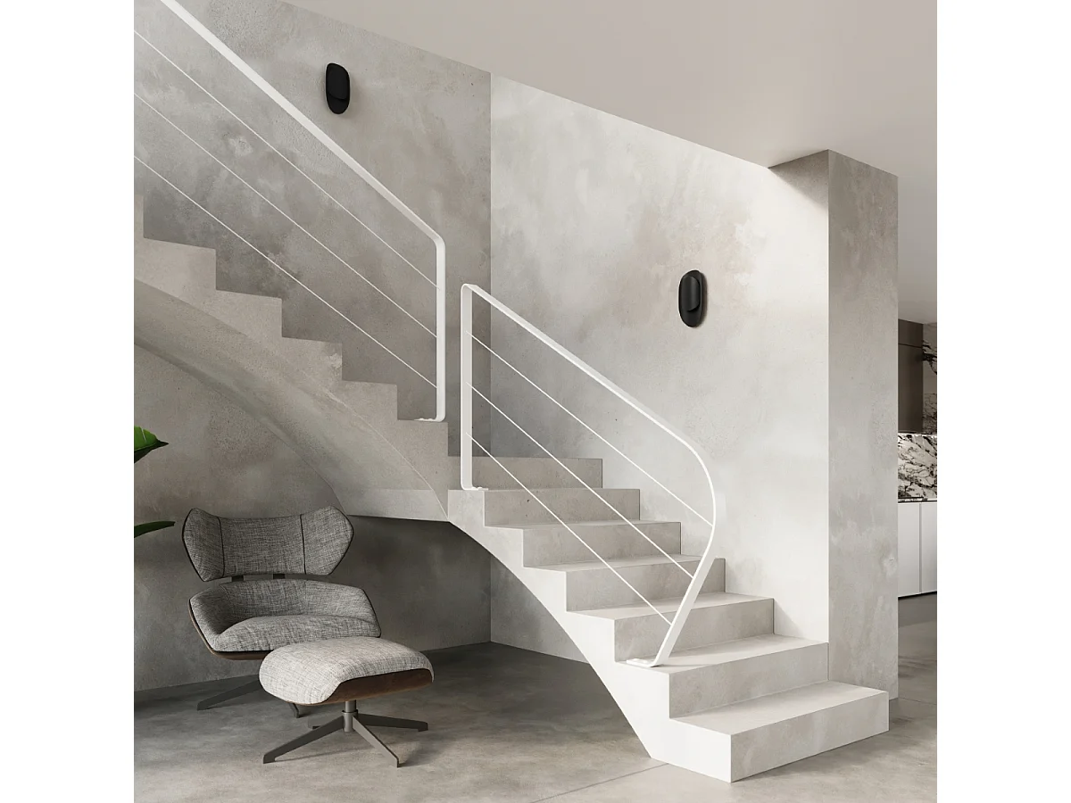 Wandlampen Tear Modern Van  - 1 Lichtbronnen - L.13 X H.30 Cm - Zwart