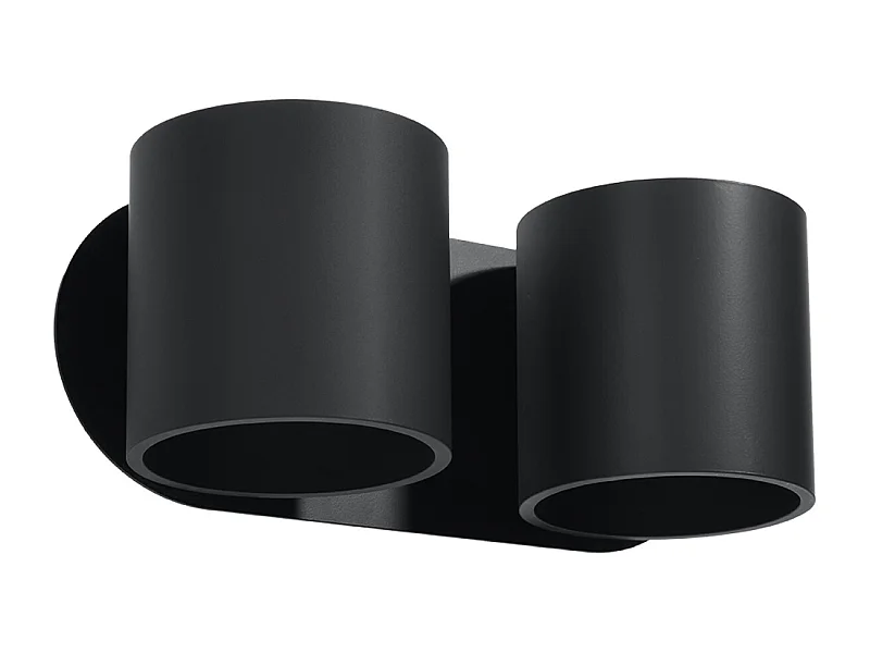 Sollux ORBIS Applique Murale Twin Round Up & Down Noir G9