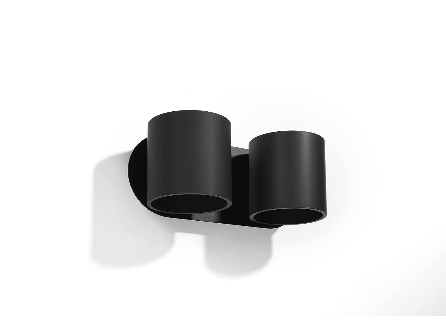 Twin Round Up & Down Wall Lamp Black G9 Twin Round Up & Down Wandleuchte Schwarz G9