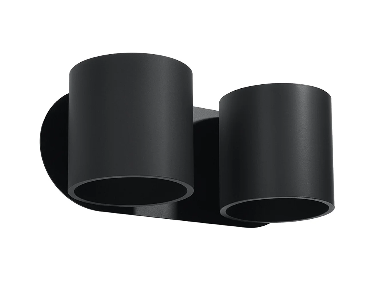 Sollux ORBIS Applique Murale Twin Round Up & Down Noir G9