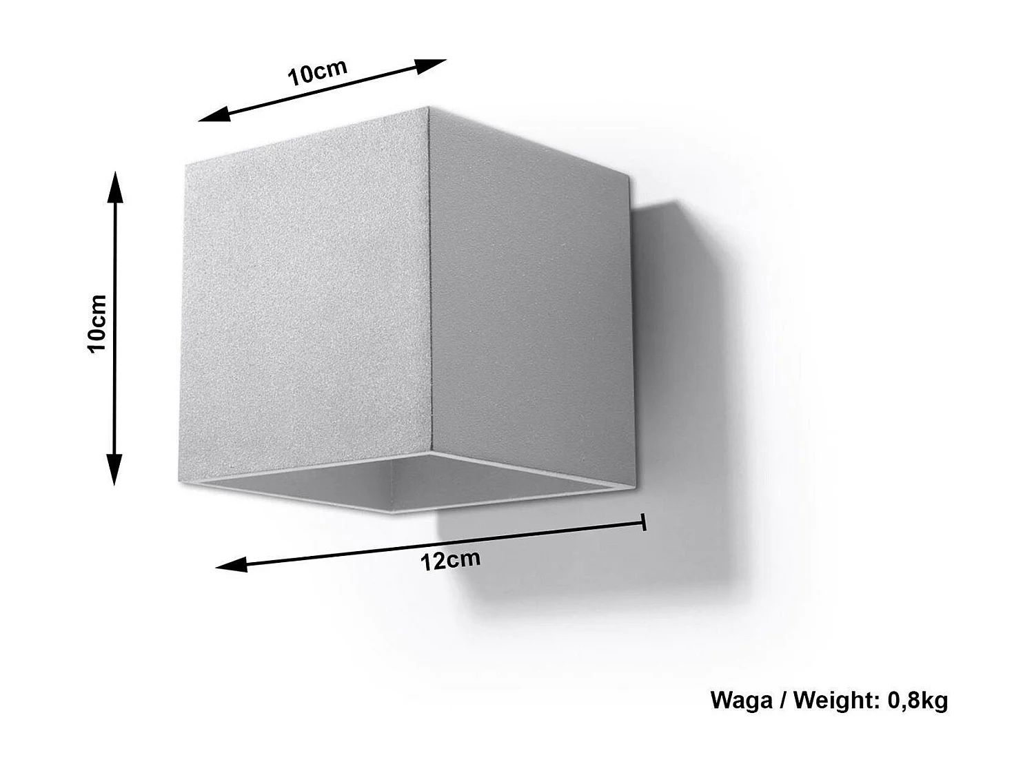 Kinkiet QUAD 1 szary