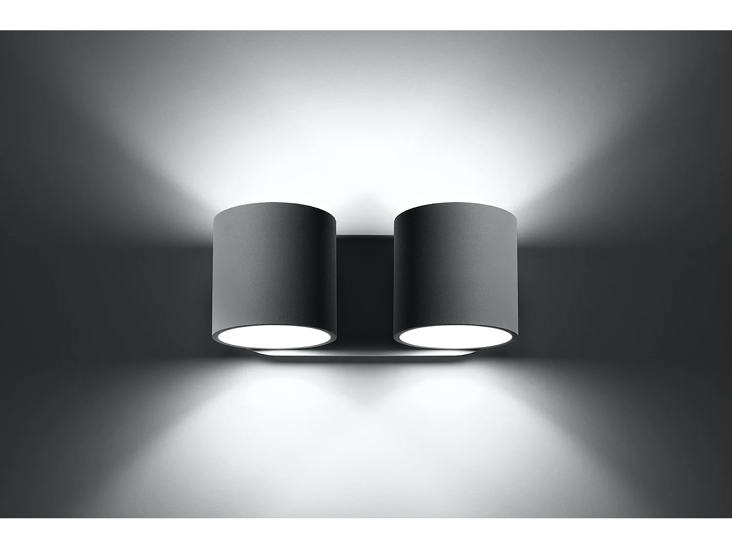 Wandlampen Orbis Modern Van  - 2 Lichtbronnen - L.26 X H.10 Cm - Grijs