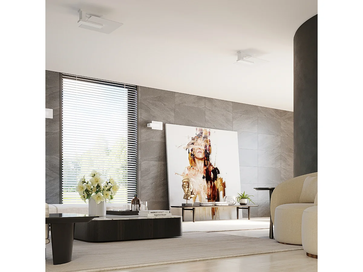 Sollux Lappo Applique Murale Flush Blanc