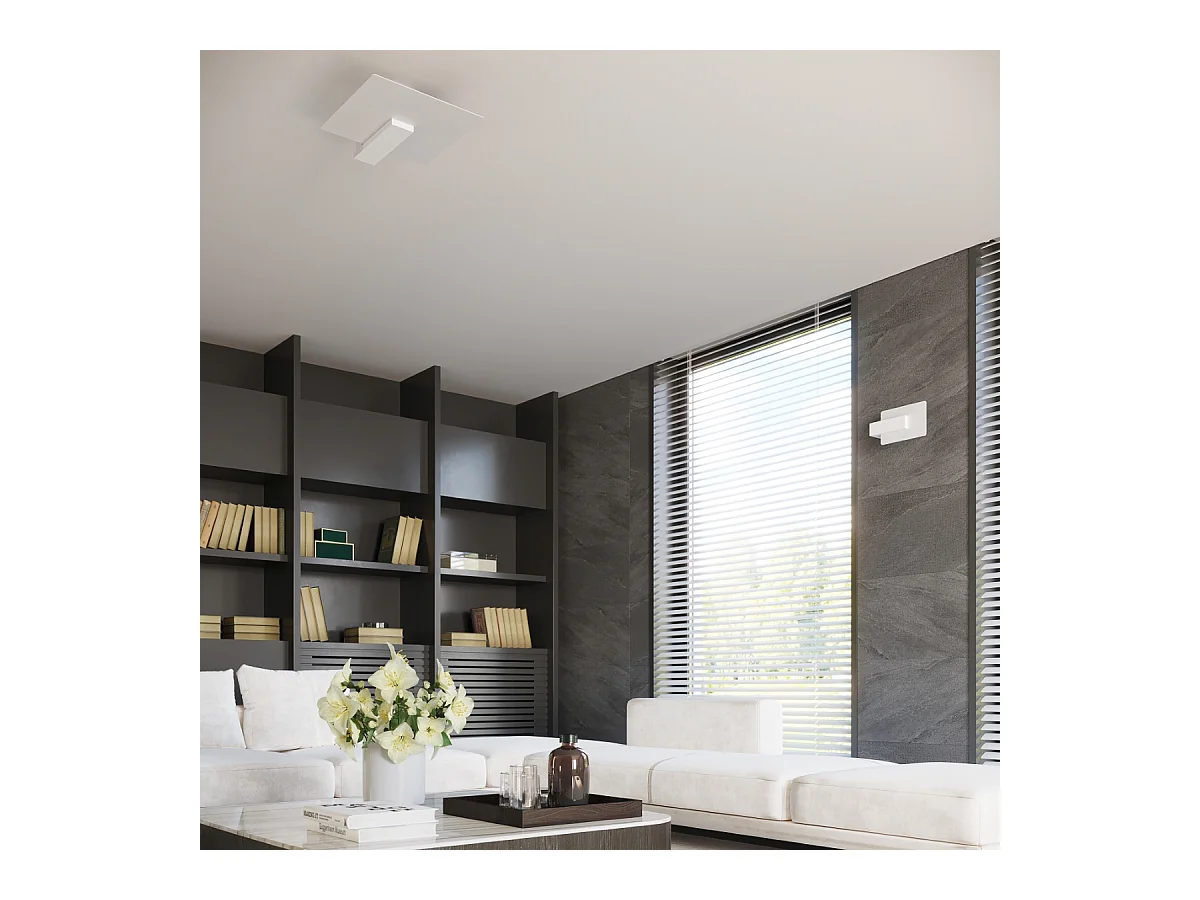 Sollux Lappo Applique Murale Flush Blanc