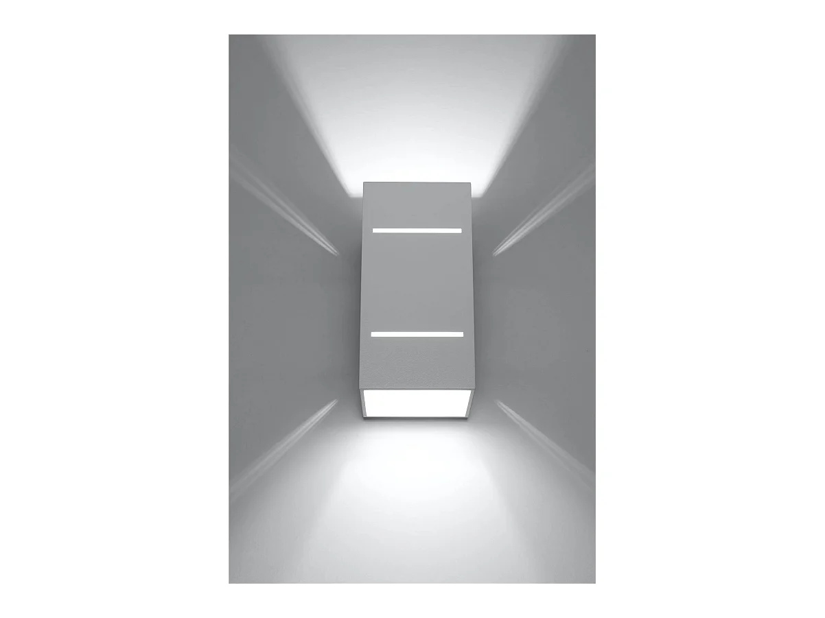 Wandlampen Blocco Zolder Van  - 1 Lichtbronnen - L.10 X H.20 Cm - Wit