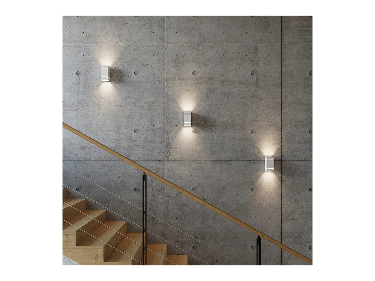 Wandlampen Blocco Zolder Van  - 1 Lichtbronnen - L.10 X H.20 Cm - Wit