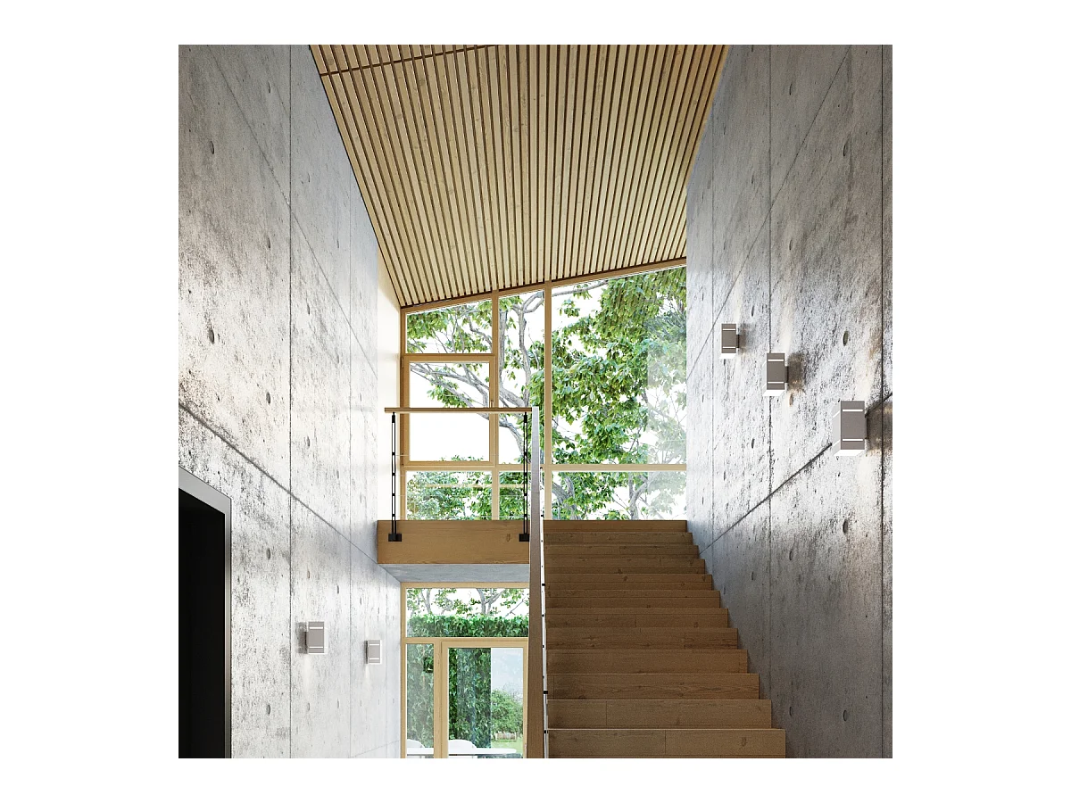 Wandlampen Blocco Zolder Van  - 1 Lichtbronnen - L.10 X H.20 Cm - Wit