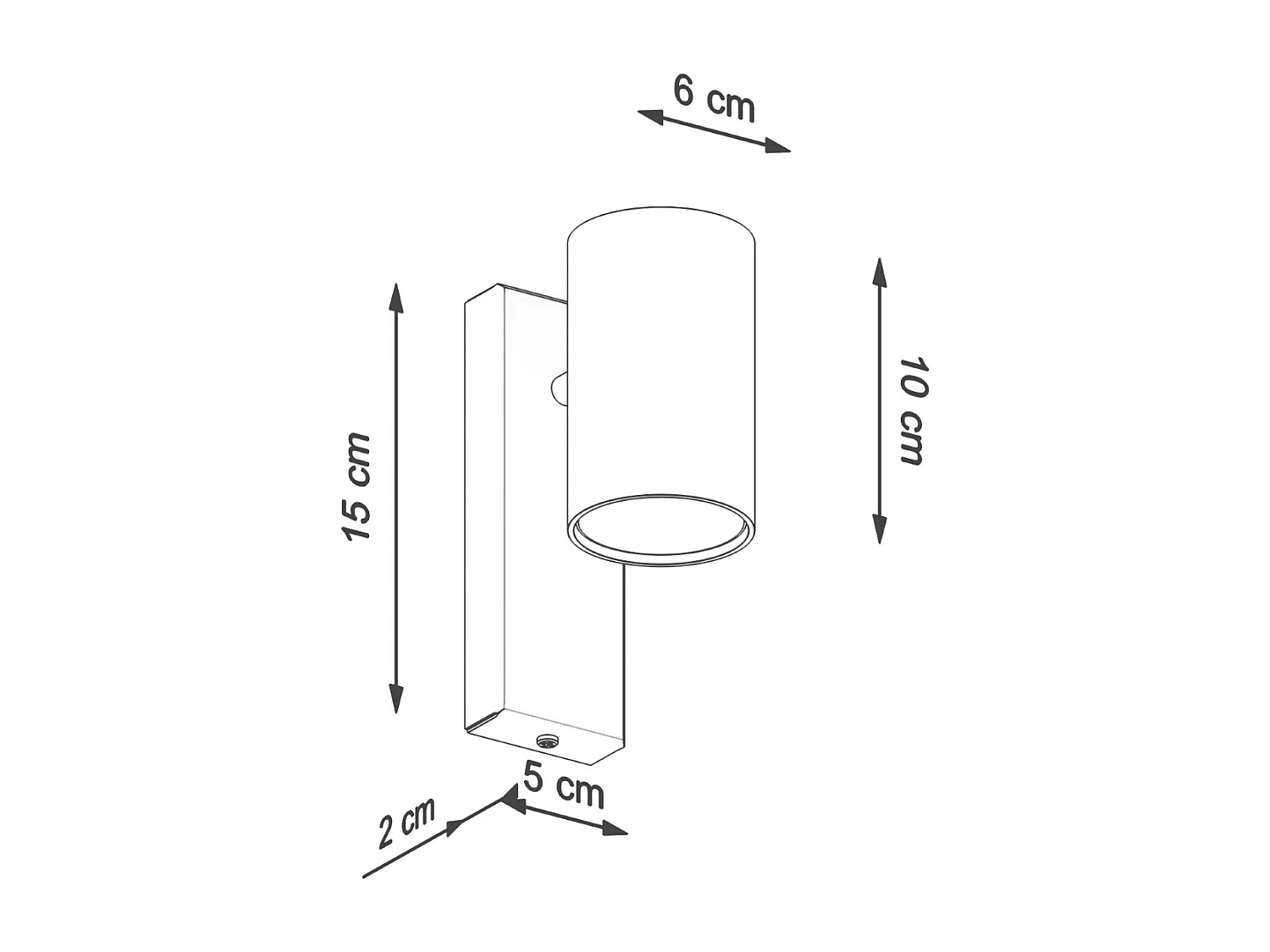 Sollux Lighting Utti Spot simple, noir, 1x GU10
