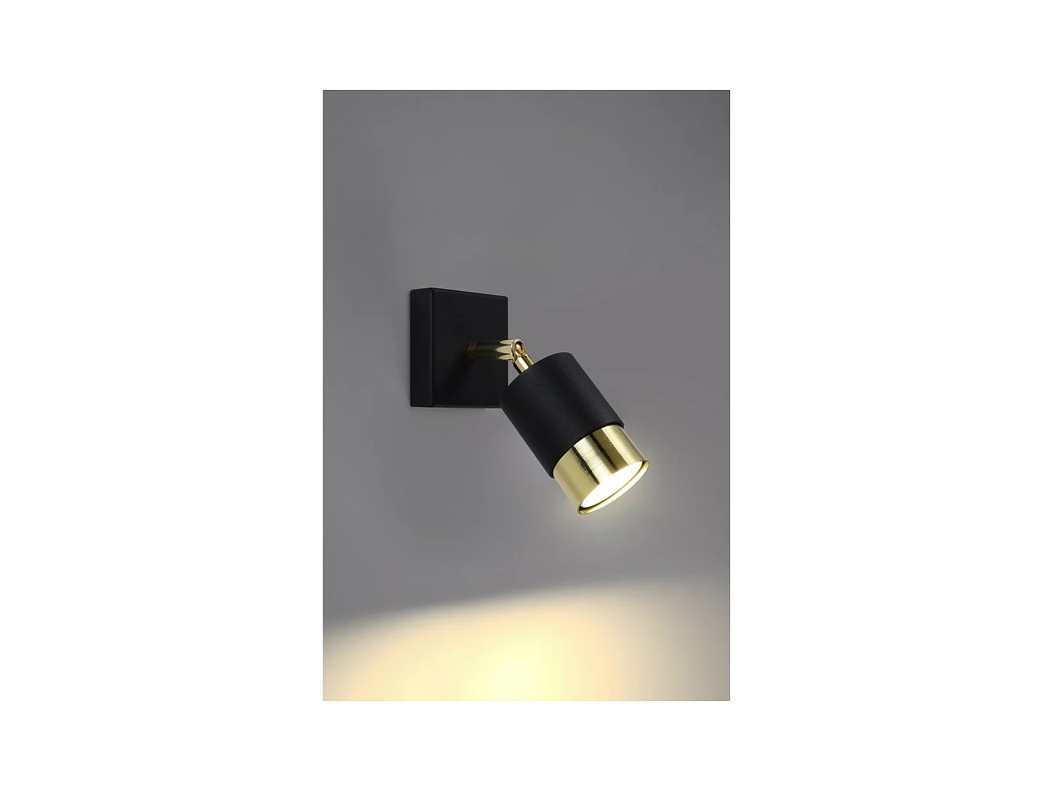 Sollux lichting Nero Einzelner Strahler, Schwarz/Golden, 1x GU10