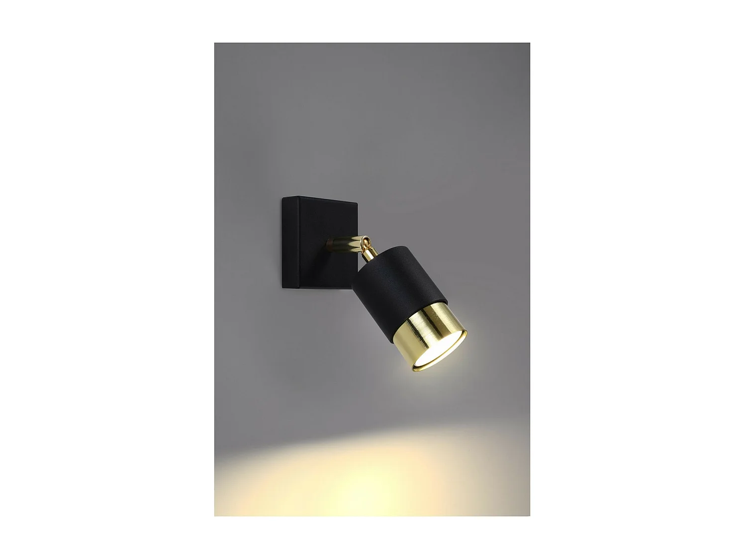 Sollux lichting Nero Einzelner Strahler, Schwarz/Golden, 1x GU10