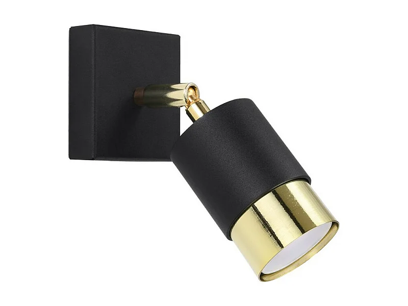 Candeeiros De Parede Nero Moderno, Aço - 1 Lichtbronnen - L.8 X H.16 Cm - Ouro Preto