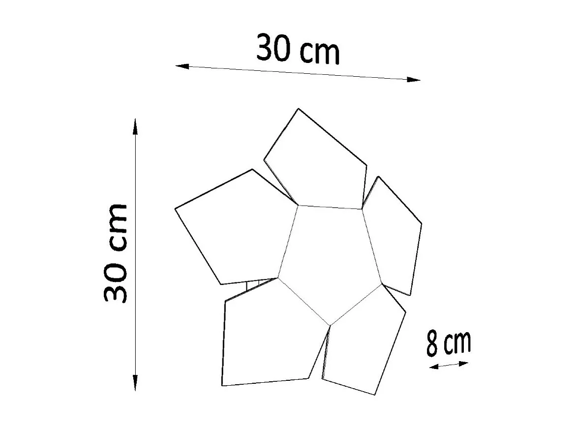 Sollux PENTA - Aplique de 2 luces Blanca, G9