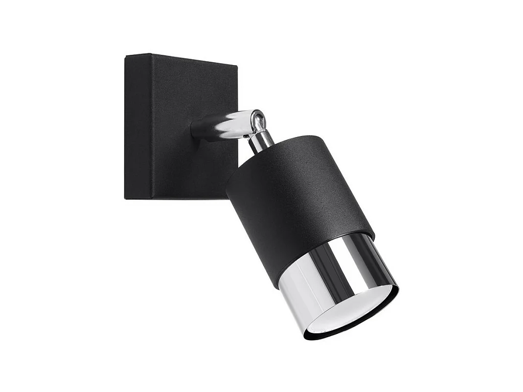 Sollux Lighting Nero Spot simple, noir/chrome, 1x GU10