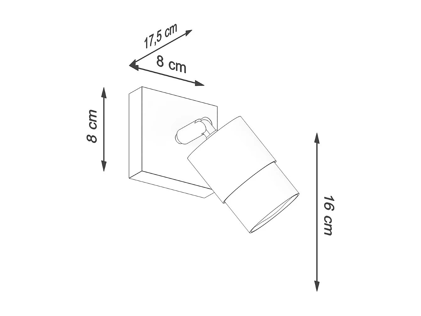 Sollux Lighting Nero Spot simple, noir/chrome, 1x GU10