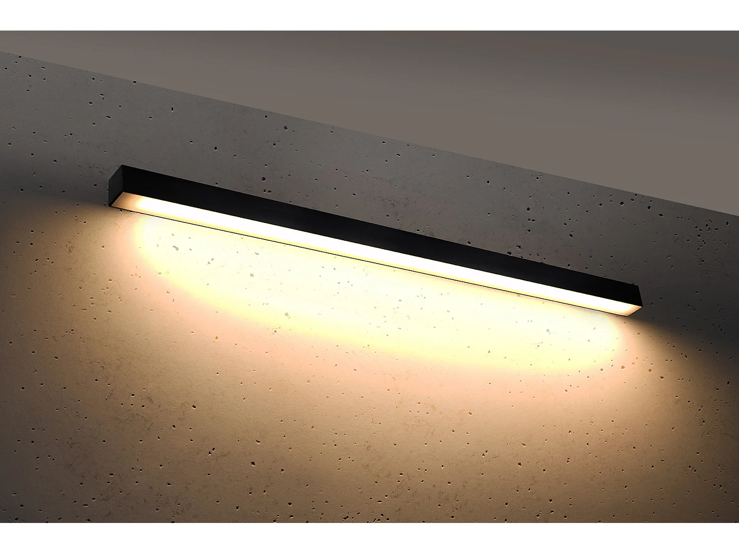 Sollux PINNE Appliques Encastrées LED Intégrées Noir 115cm 3000K