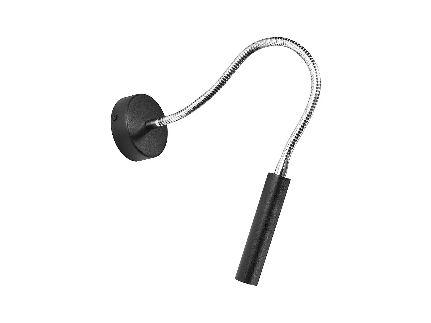 Wandlampen Axil Modern Van  - 1 Lichtbronnen - L.8 X H.52 Cm - Zwart