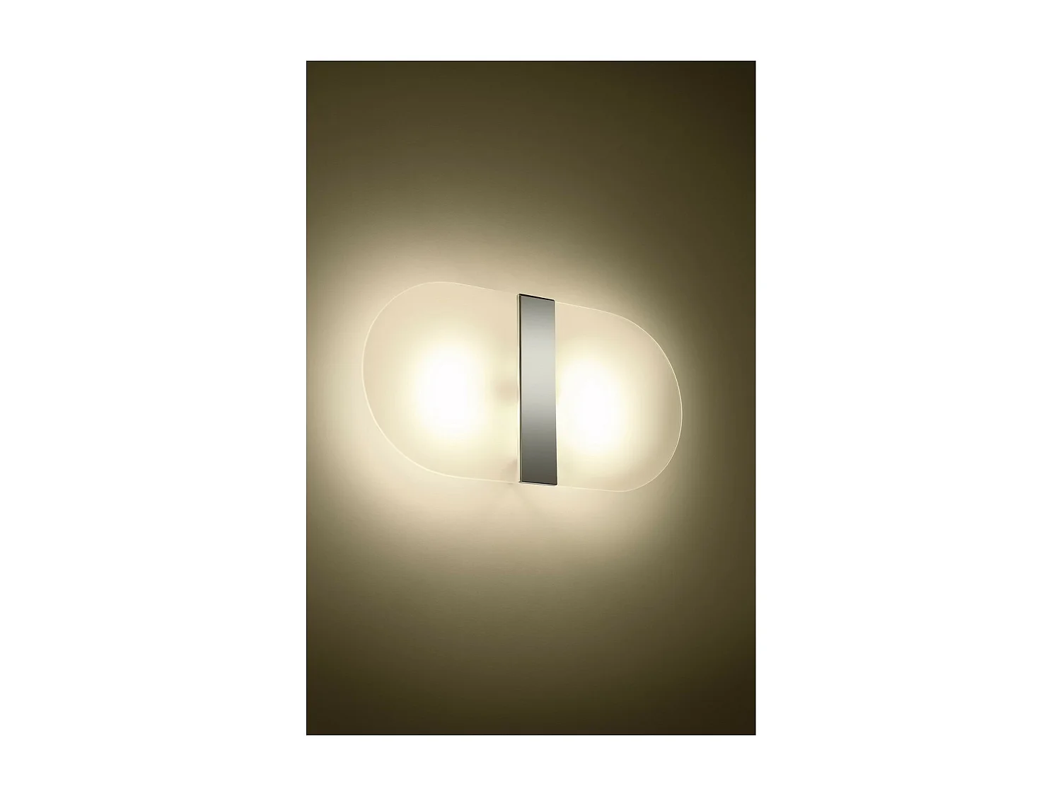 Wandlampen Salia Modern Van  - 2 Lichtbronnen - L.35 X H.18 Cm - Wit/Chroom