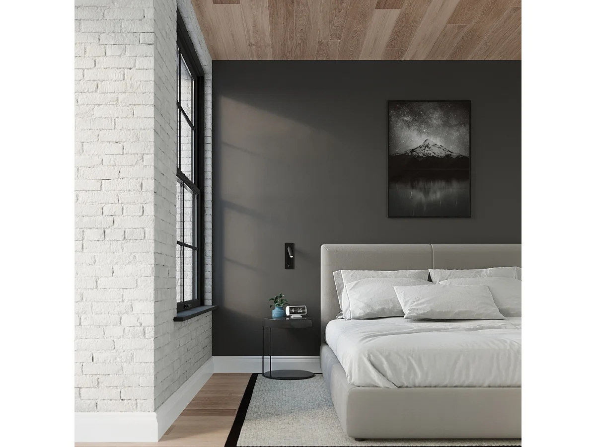 Lampada da lettura pieghevole da parete nera G9 Lámpara de pared plegable con luz de lectura Negro G9