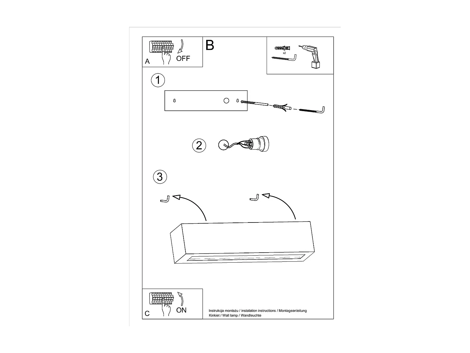 Sollux VEGA Appliques Up & Down Gris E27