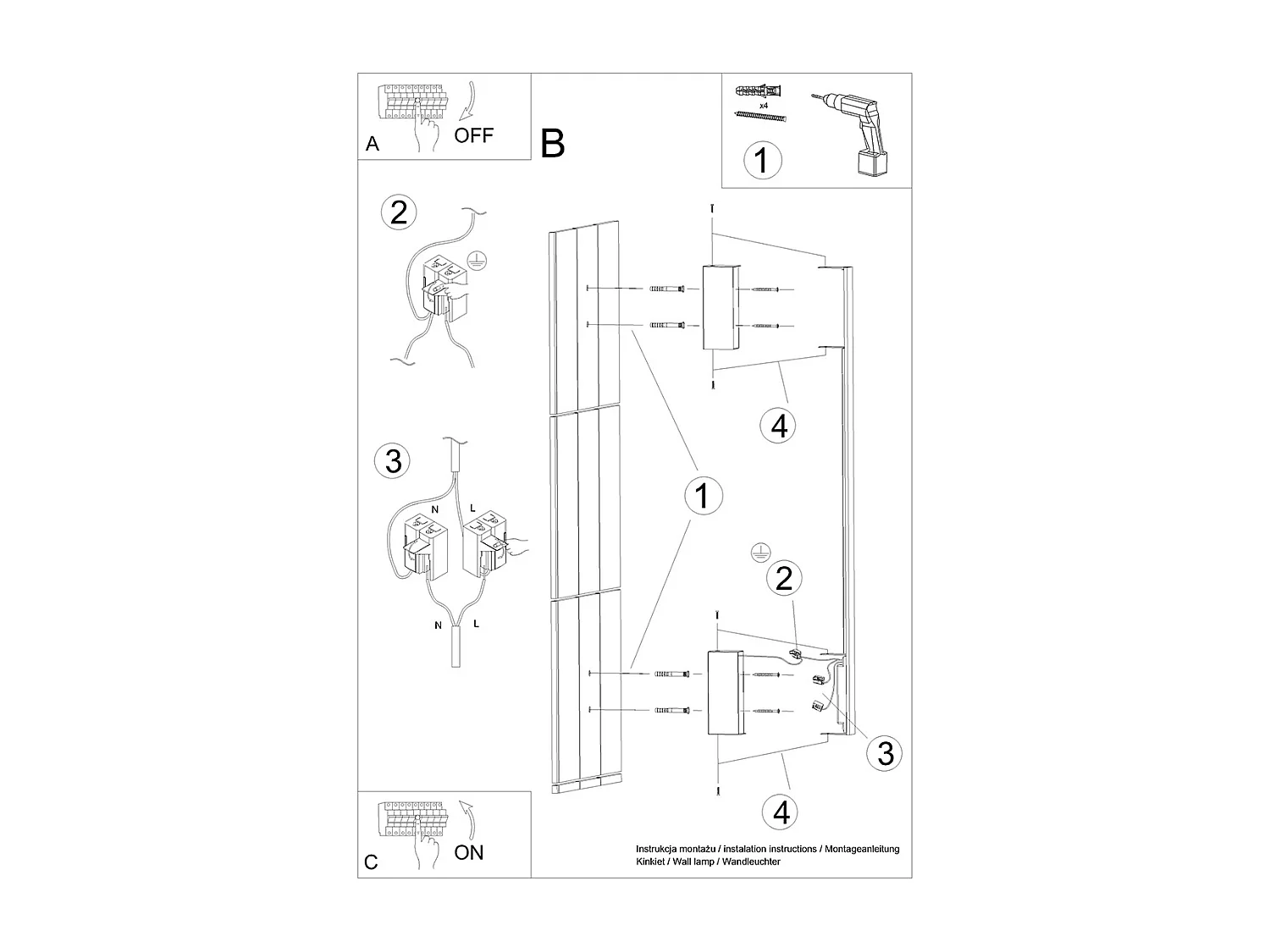 Sollux Sappo Applique Led Intégrée Doré