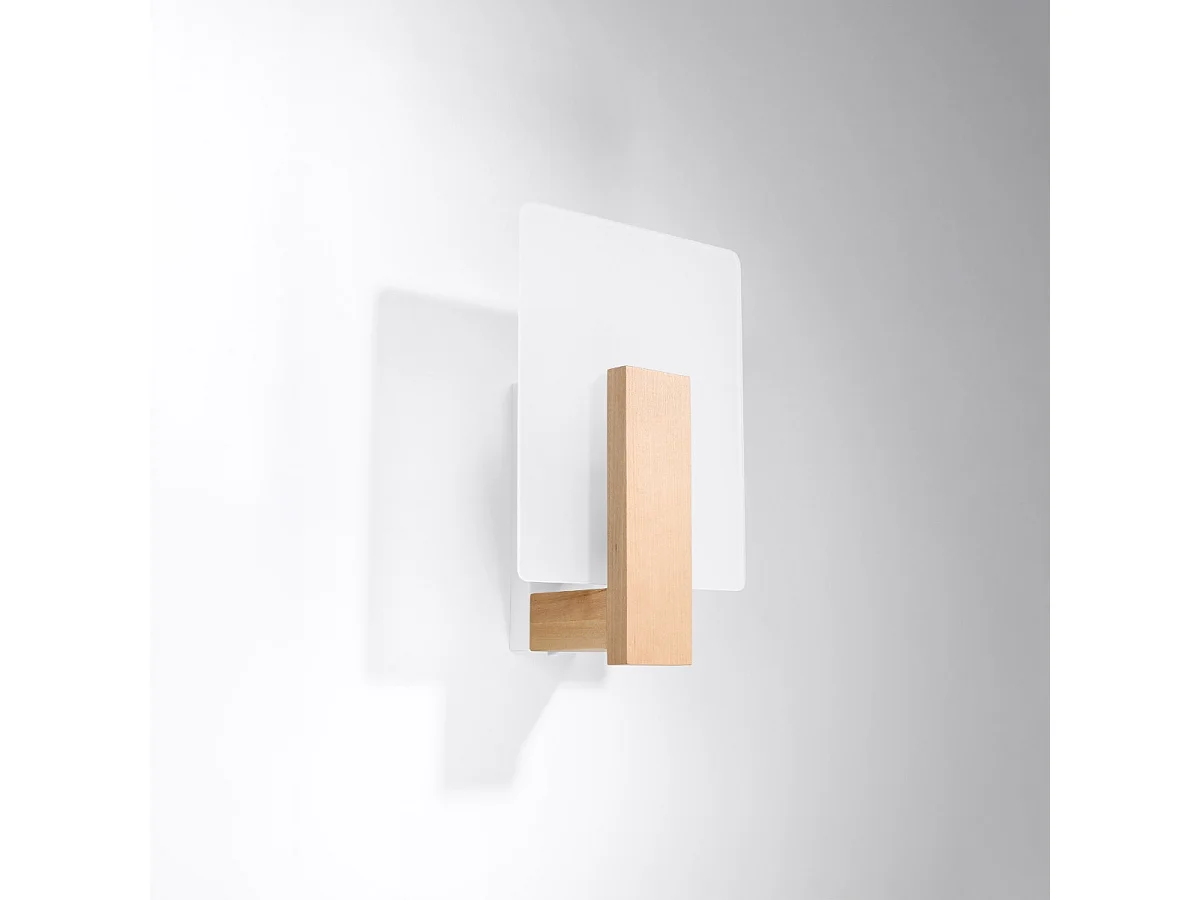 Sollux Lappo Aplique de Pared de Empotrar Madera Natural