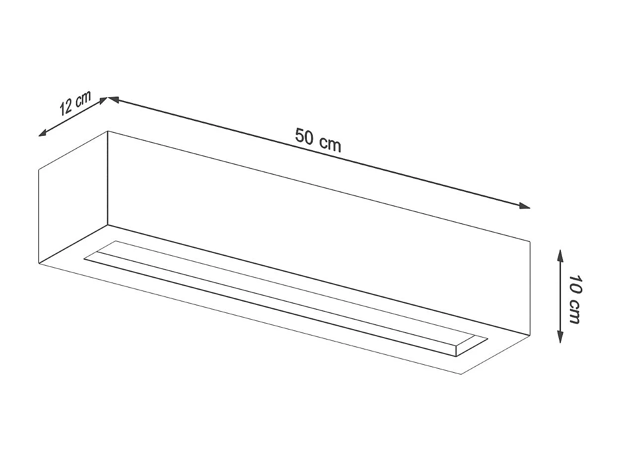 Wandlampen Vega Modern Van  - 2 Lichtbronnen - L.50 X H.10 Cm - Grijs