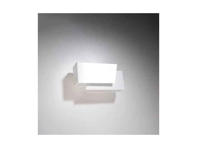 Appliques Piegare Moderne En Acier - 1 Sources Lumineuses - L.20 X H.10 Cm - Blanc