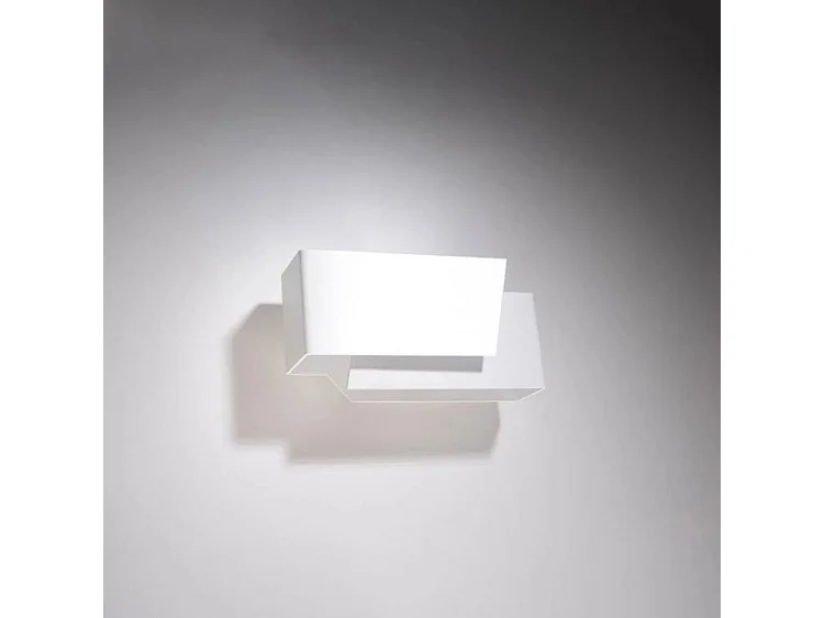 Lampada da parete PIEGARE moderno di acciaio - 1 sorgenti luminose - L.20 x A.10 cm - bianco