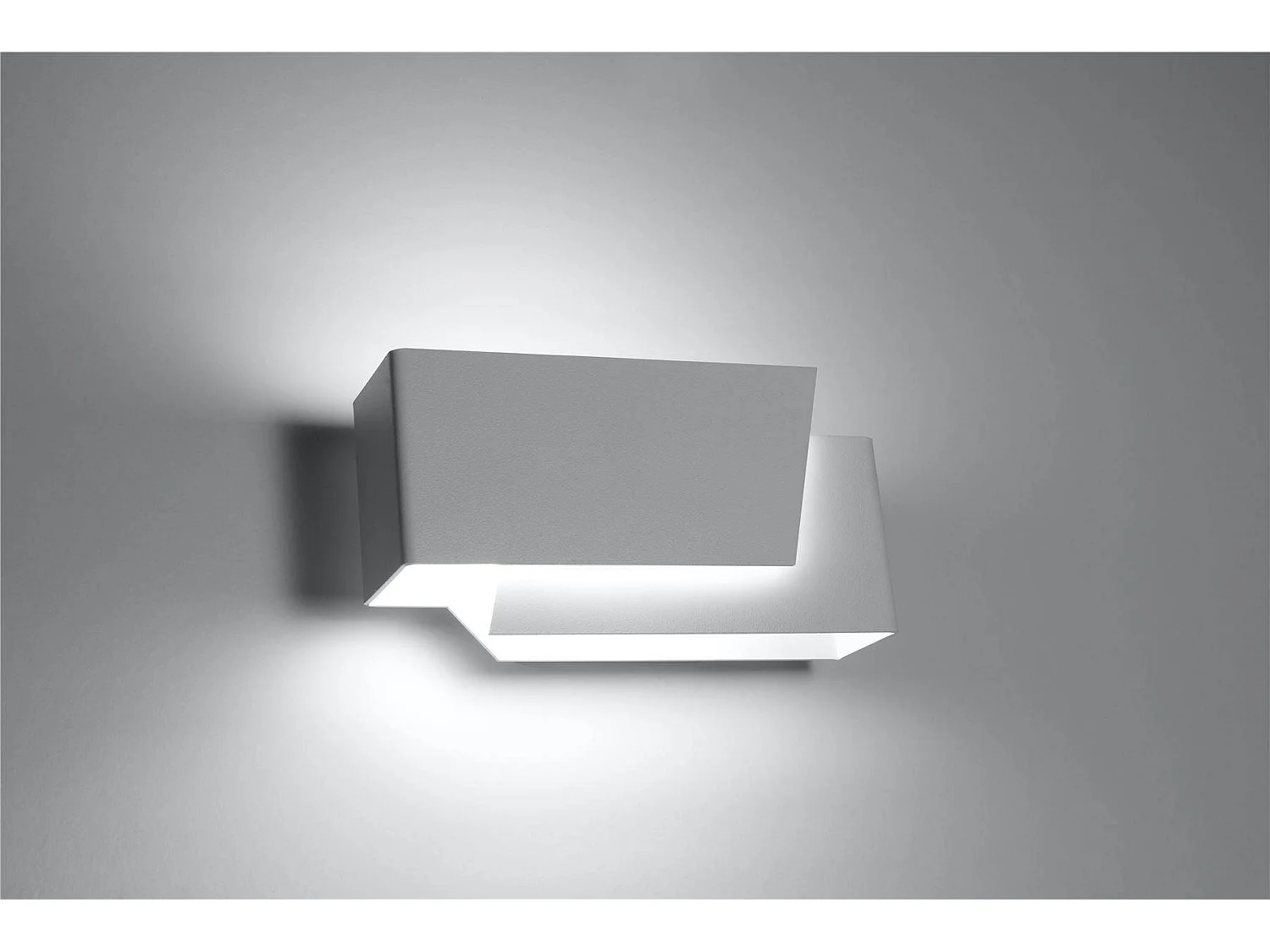 Lampada da parete PIEGARE moderno di acciaio - 1 sorgenti luminose - L.20 x A.10 cm - bianco