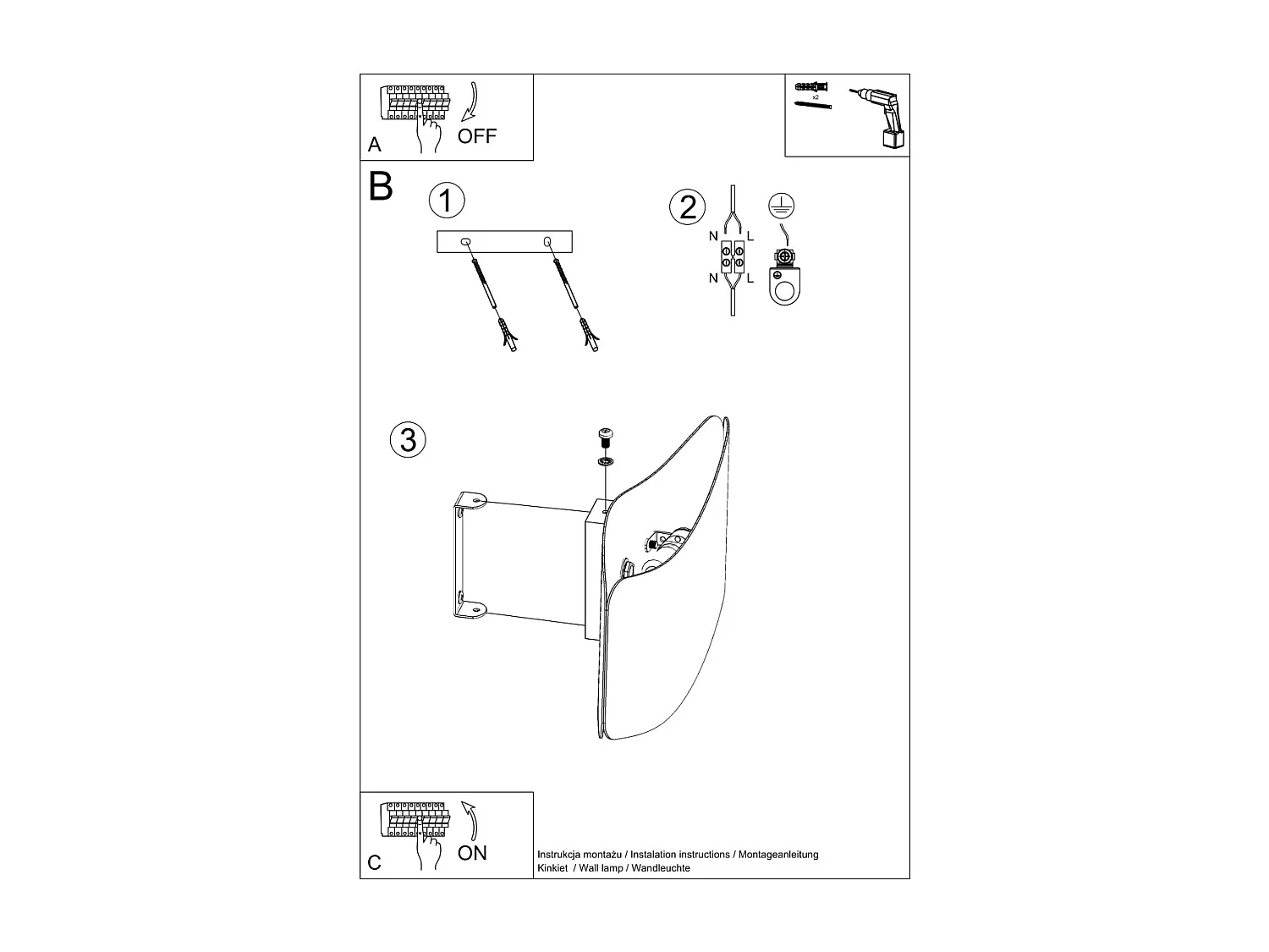 Sollux Lighting Tila Applique murale haut et bas, blanc, 40 cm