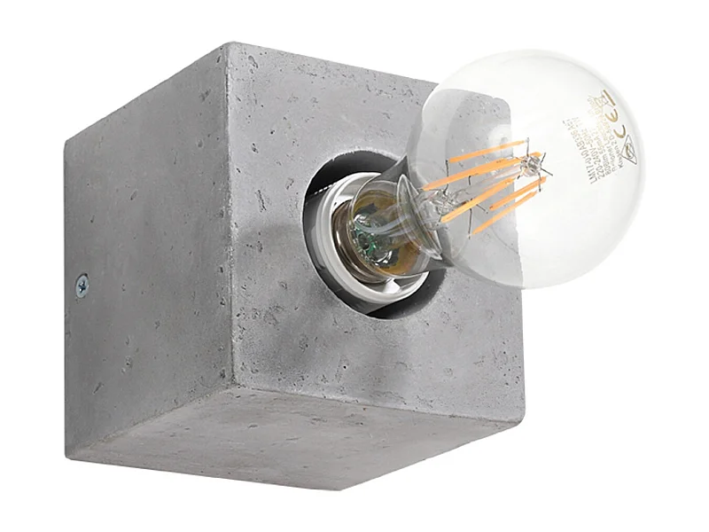 Sollux ARIZ Applique murale carrée en saillie Gris E27