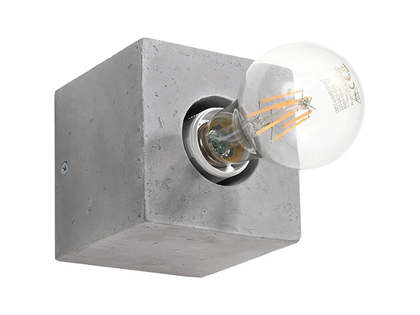 Sollux ARIZ Applique murale carrée en saillie Gris E27