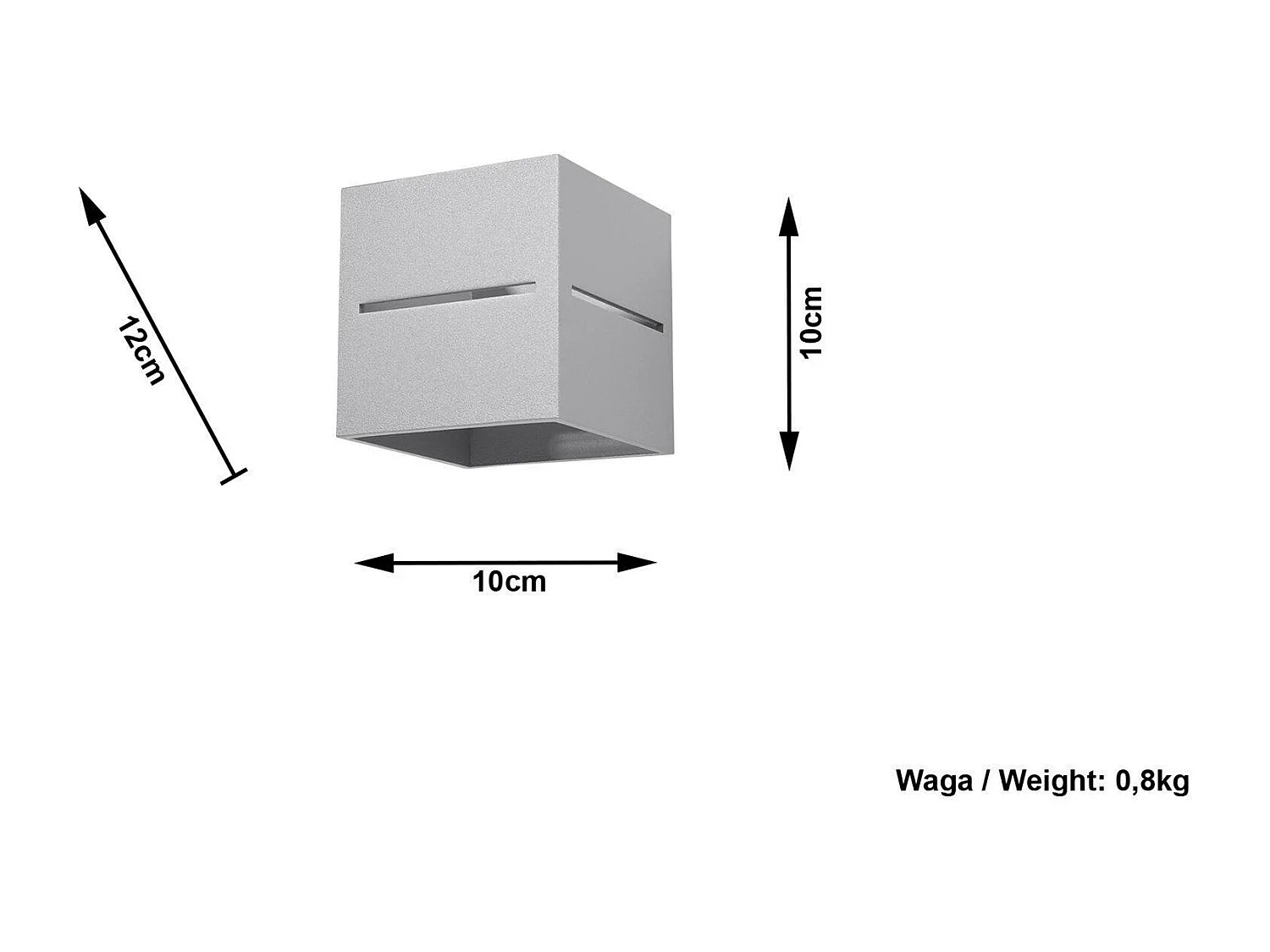 Sollux LOBO - 1 Light Up Down Wall Gris claro, G9