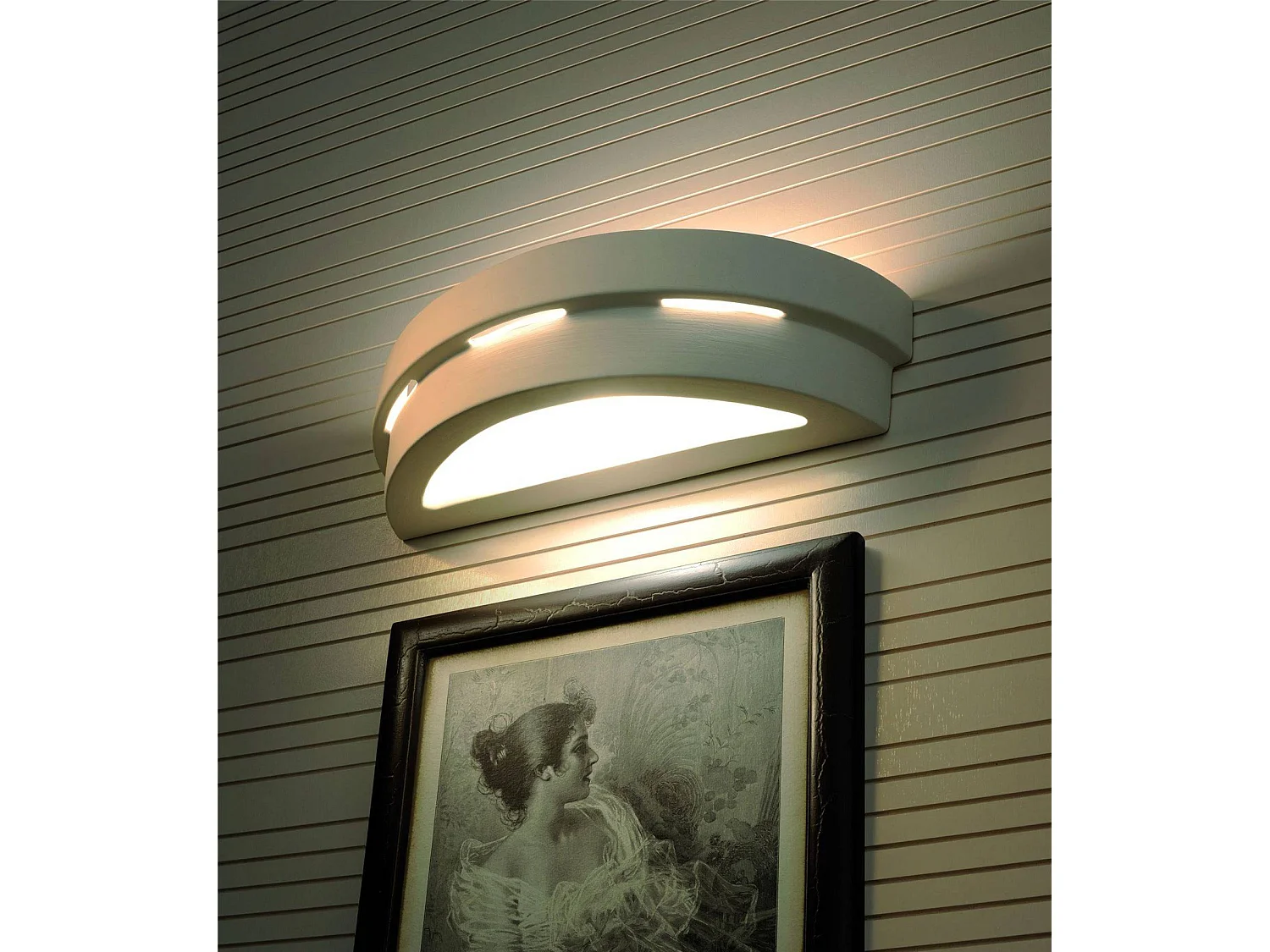 Sollux - 1 licht Ceramic Flush Wandleuchte Weiß, E27