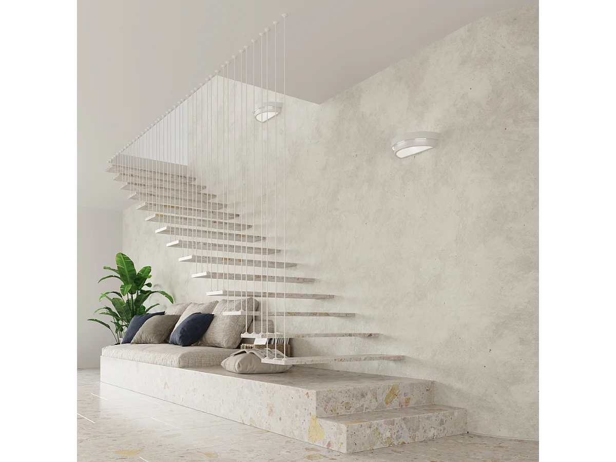 Sollux - 1 licht Ceramic Flush Wandleuchte Weiß, E27