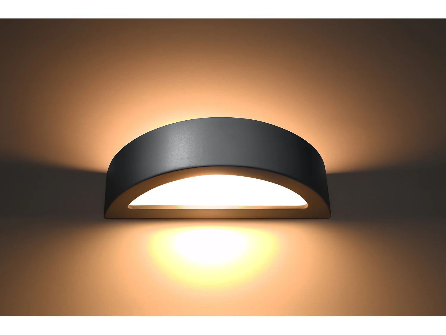 Wandlampen Atena Modern Van  - 1 Lichtbronnen - L.40,5 X H.10 Cm - Grijs