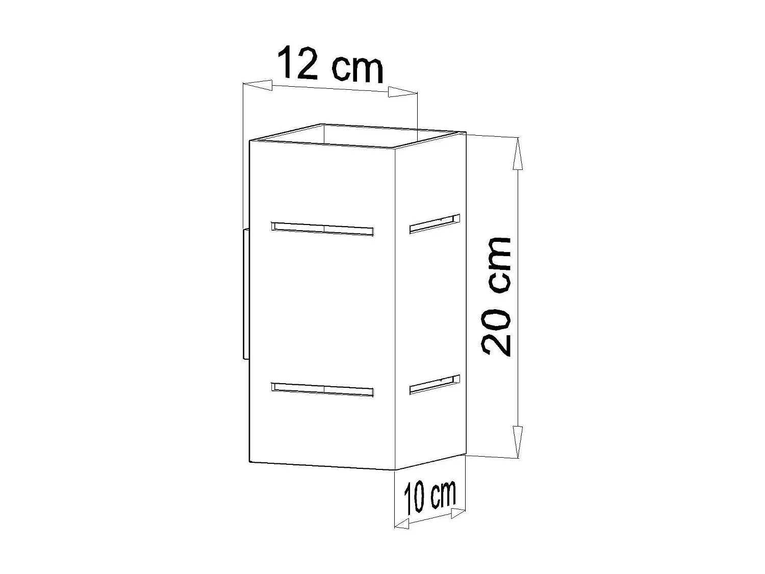 Sollux BLOCCO - 1 licht Flush Wandleuchte Schwarz, G9