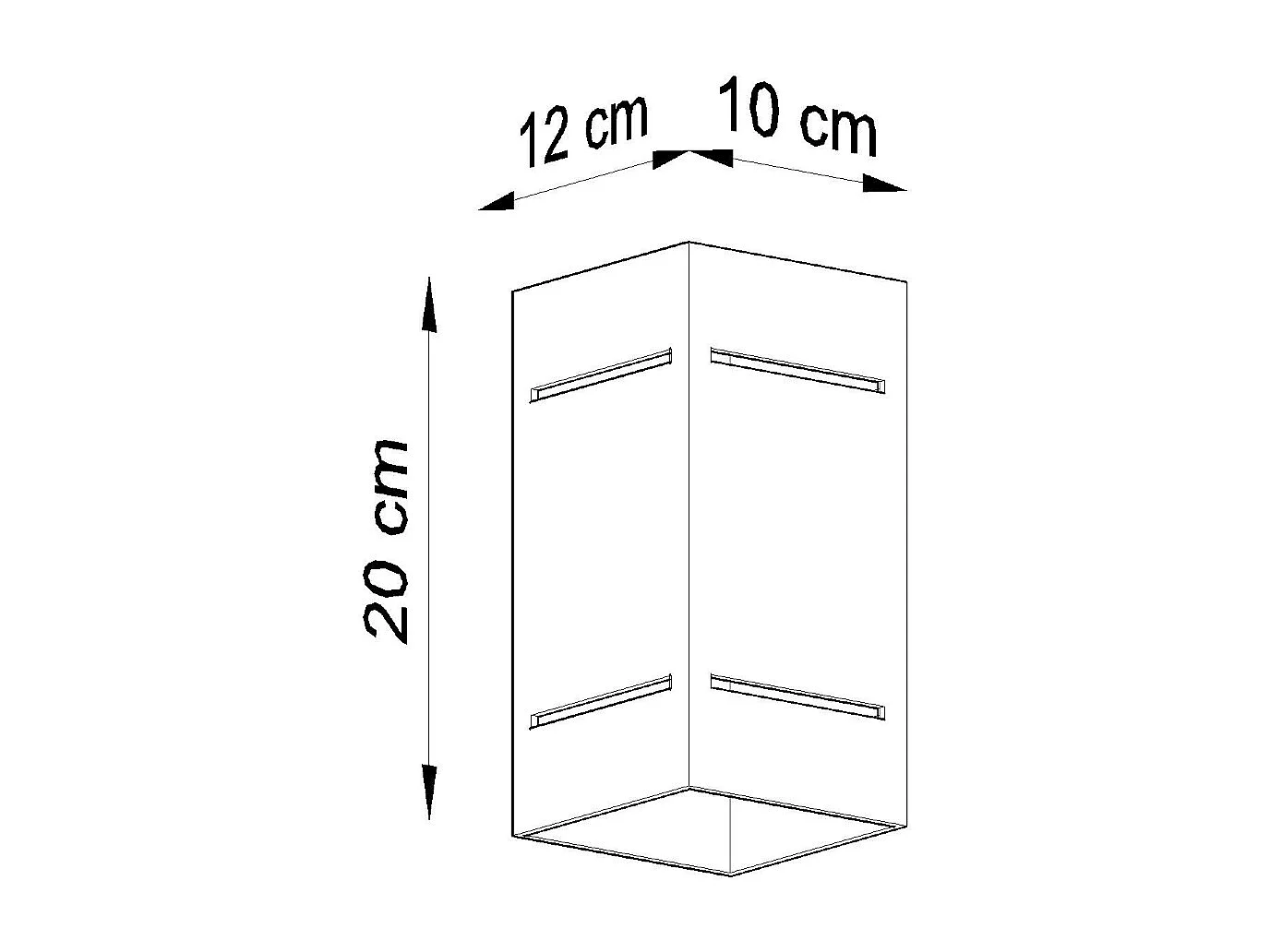 Sollux BLOCCO - 1 licht Flush Wandleuchte Schwarz, G9