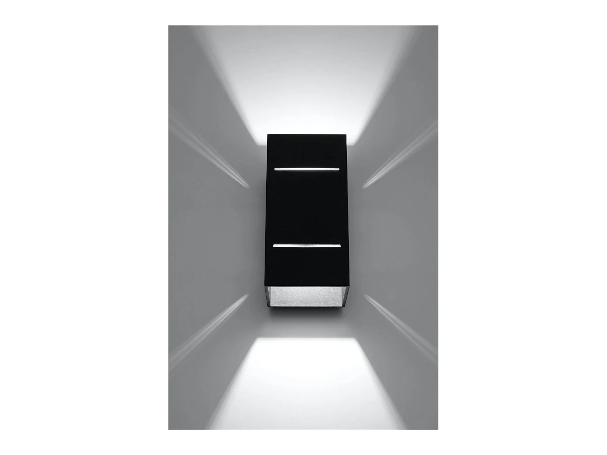 Sollux BLOCCO - 1 lámpara de pared empotrada en negro, G9