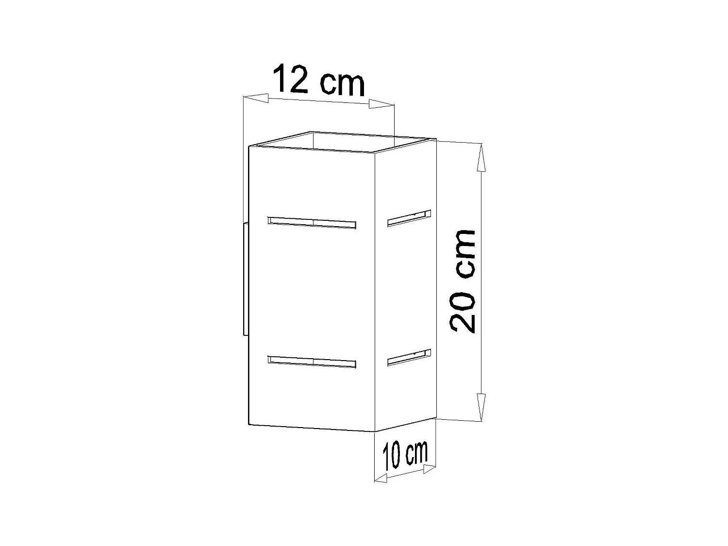 Sollux BLOCCO - 1 lámpara de pared empotrada en negro, G9