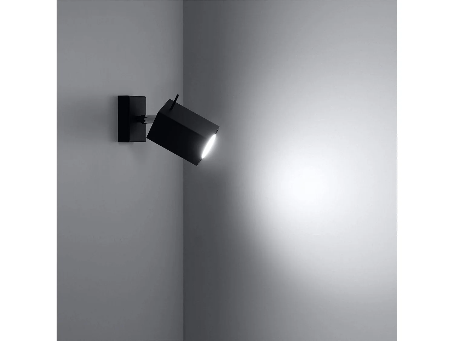 Sollux MERIDA Projecteur mural à 1 lumière, noir, GU10