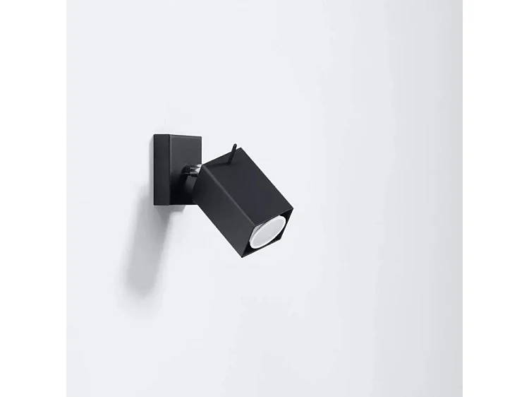 Candeeiros De Parede Merida Moderno, Aço - 1 Lichtbronnen - L.8 X H.8 Cm - Preto