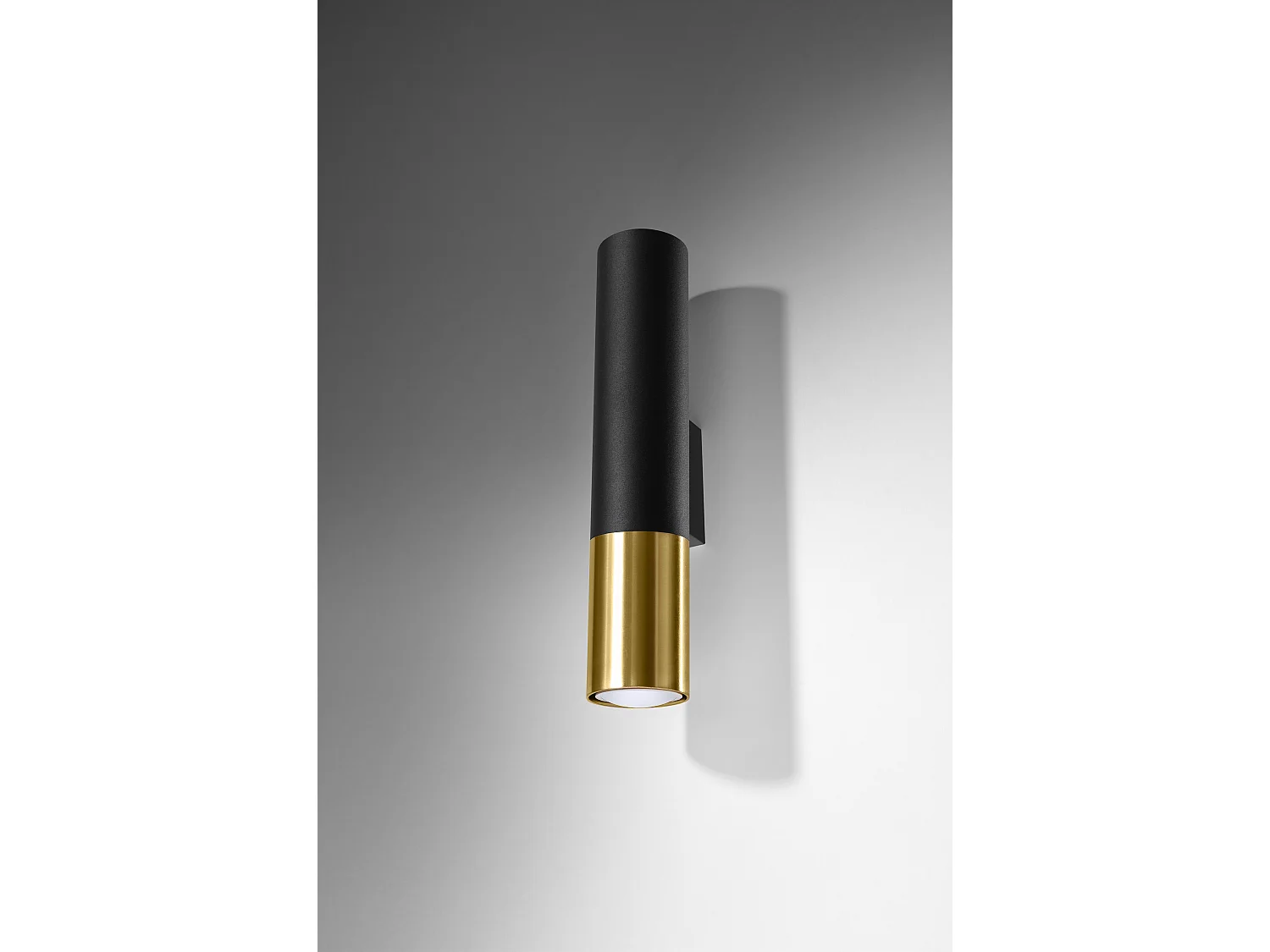 Sollux LOOPEZ Up & Down Applique Noir, Or GU10