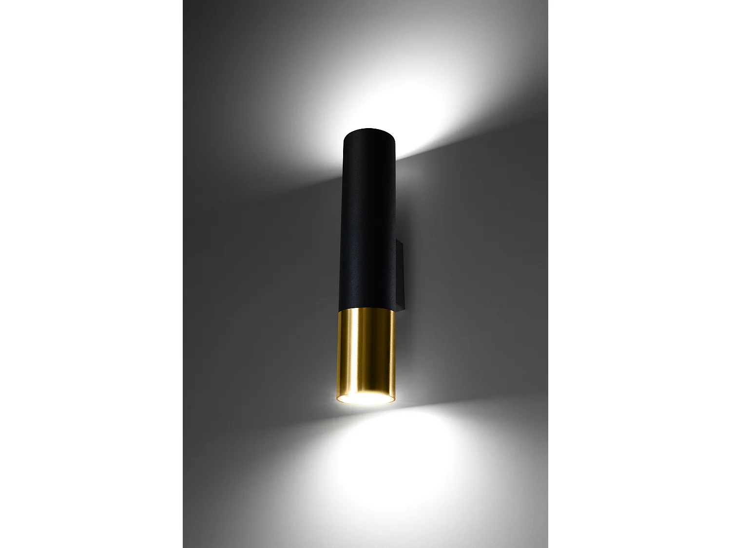 Sollux LOOPEZ Up & Down Applique Noir, Or GU10