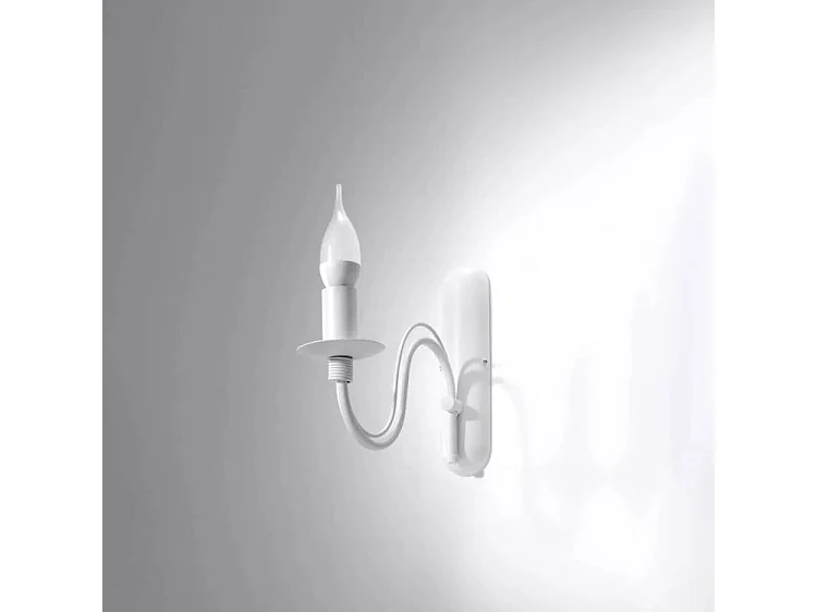 Sollux MINERWA - 1 licht Candle Candle Wandleuchte Weiß, E14